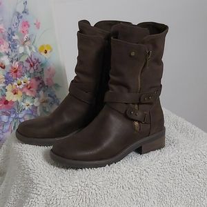 Kate & Mel Women's Moto Boot – Brown